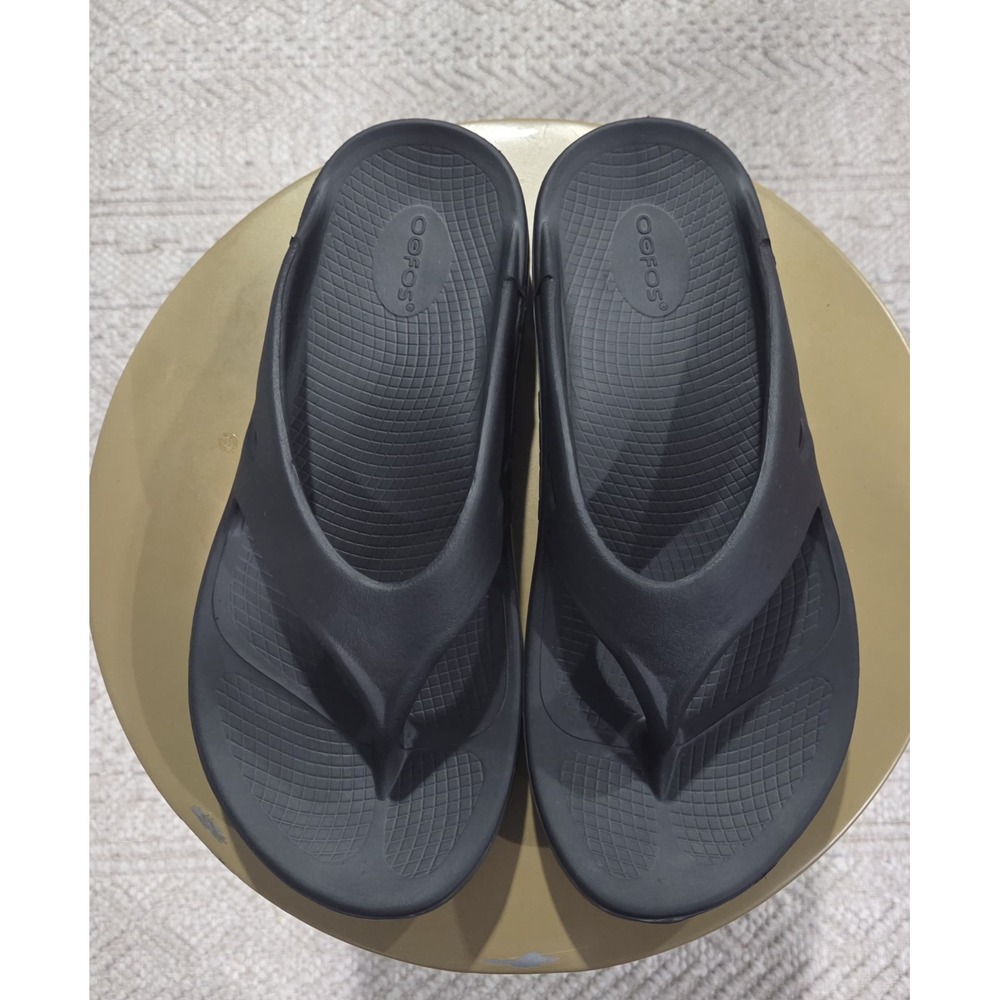 OOFOS OOriginal Black Recovery Sandals Mens 10 Womens 12 EU 43 Flip Flops